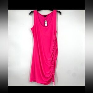 NWT Express Hot Pink Sleeveless Dress Size Women’s Size Large